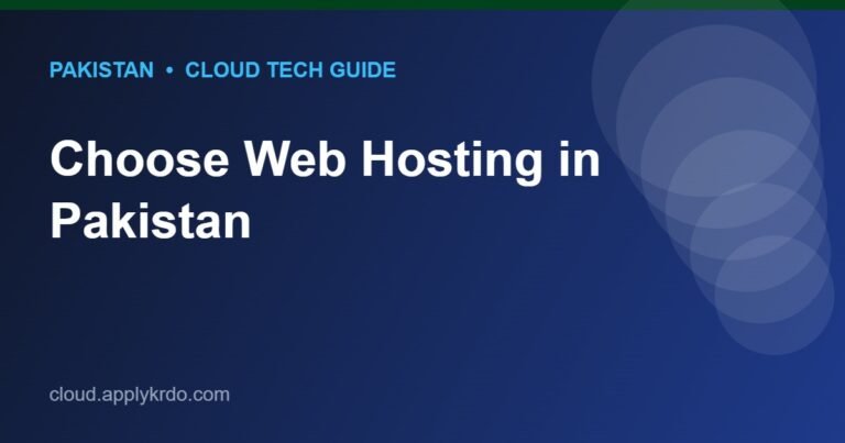 Choose Web Hosting in Pakistan