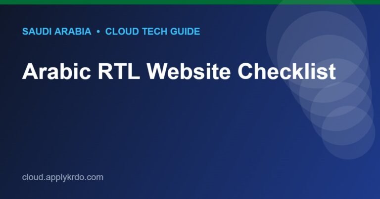 Arabic RTL Website Checklist