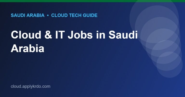 Cloud & IT Jobs in Saudi Arabia