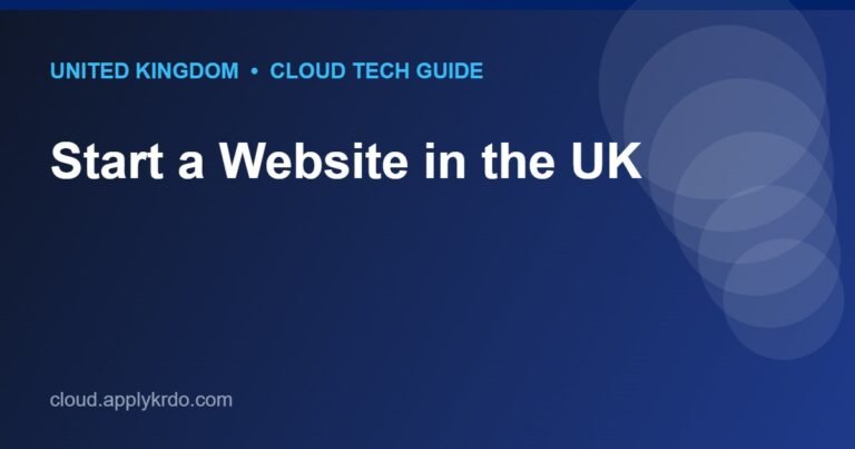 Start a Website in the UK